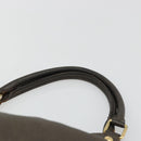 LOUIS VUITTON Punching Mahina L Tote Bag Leather Taupe M93121 LV Auth bs34306-8