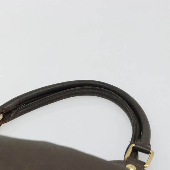 LOUIS VUITTON Punching Mahina L Tote Bag Leather Taupe M93121 LV Auth bs34306