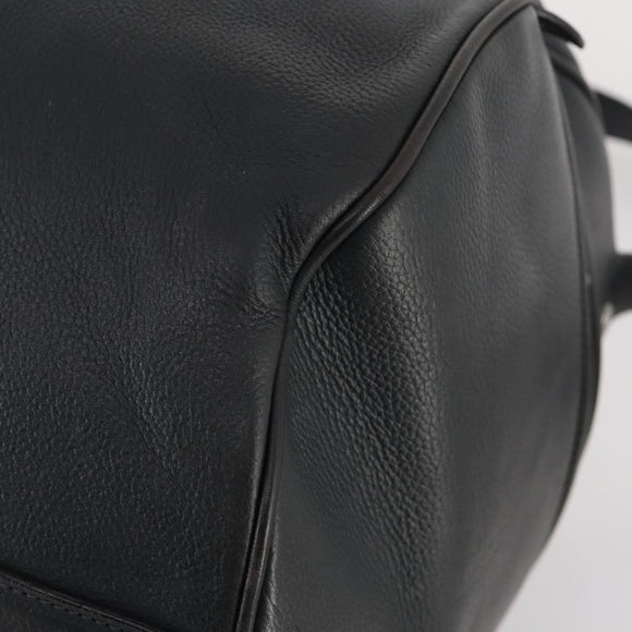 LOUIS VUITTON Boston Bag Taurillon ClemenceLeather 2way Black LV Auth bs34310