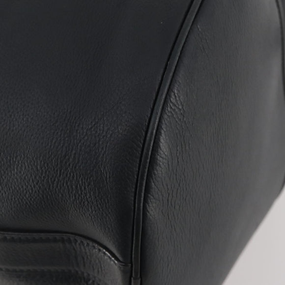 LOUIS VUITTON Boston Bag Taurillon ClemenceLeather 2way Black LV Auth bs34310