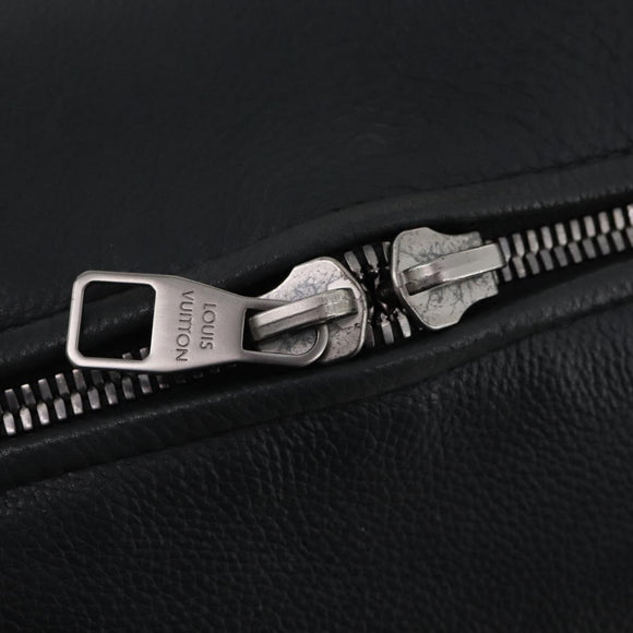 LOUIS VUITTON Boston Bag Taurillon ClemenceLeather 2way Black LV Auth bs34310