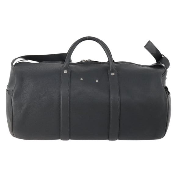 LOUIS VUITTON Boston Bag Taurillon ClemenceLeather 2way Black LV Auth bs34310