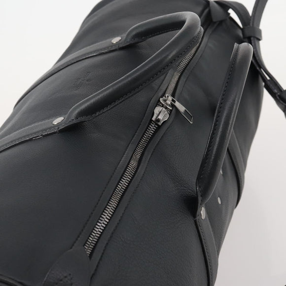 LOUIS VUITTON Boston Bag Taurillon ClemenceLeather 2way Black LV Auth bs34310