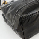 CHANEL Ketten-Einkaufstasche Lackleder Schwarz Gold CC Auth bs34313-15
