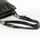 CHANEL Ketten-Einkaufstasche Lackleder Schwarz Gold CC Auth bs34313-7