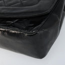 CHANEL Diana 25 Matelasse Chain Bag Patent Leather Black Gold CC Auth bs34314-10