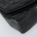 CHANEL Diana 25 Matelasse Chain Bag Patent Leather Black Gold CC Auth bs34314-11