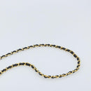 CHANEL Diana 25 Matelasse Chain Bag Patent Leather Black Gold CC Auth bs34314-8