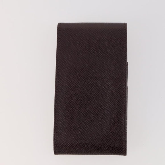 LOUIS VUITTON Taiga Clutch Bag 2 Set Bordeaux LV Auth bs34315