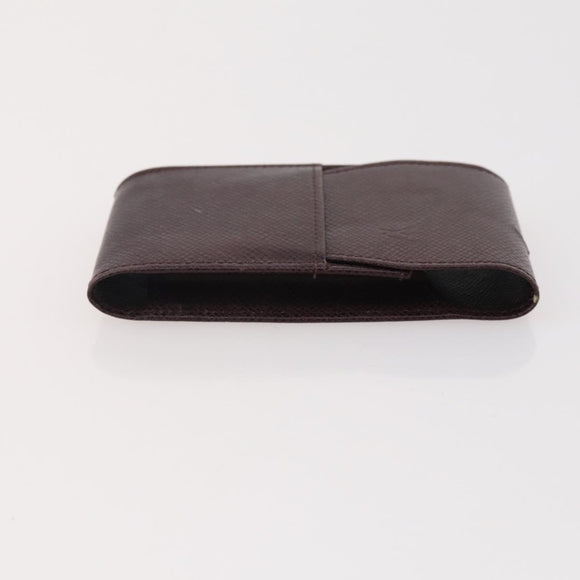 LOUIS VUITTON Taiga Clutch Bag 2 Set Bordeaux LV Auth bs34315