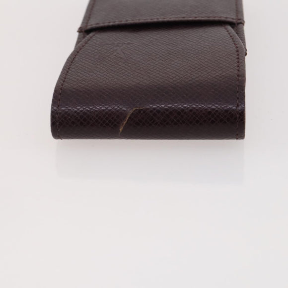 LOUIS VUITTON Taiga Clutch Bag 2 Set Bordeaux LV Auth bs34315