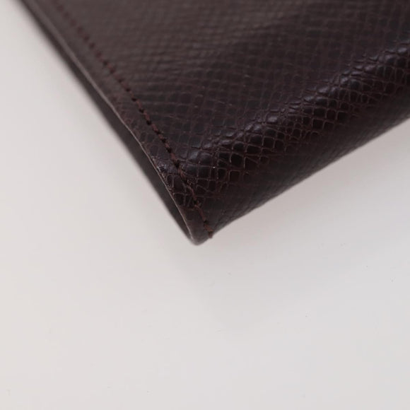 LOUIS VUITTON Taiga Clutch Bag 2 Set Bordeaux LV Auth bs34315
