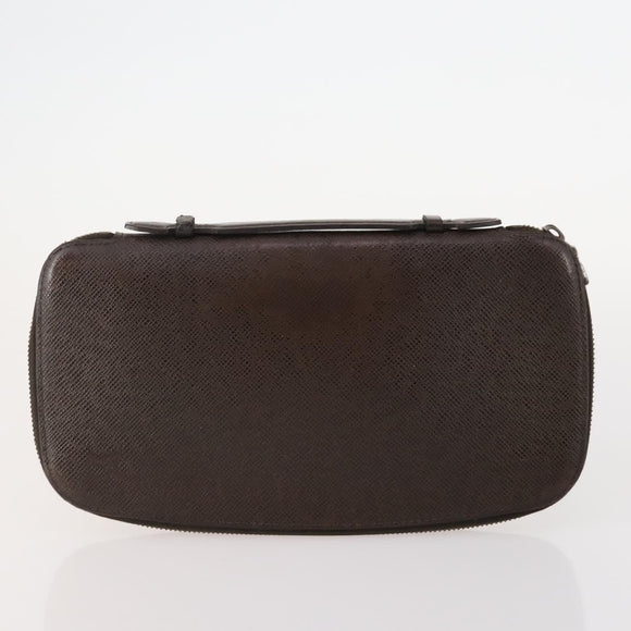 LOUIS VUITTON Taiga Clutch Bag 2 Set Bordeaux LV Auth bs34315