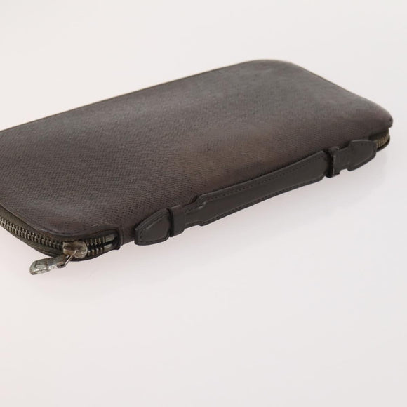 LOUIS VUITTON Taiga Clutch Bag 2 Set Bordeaux LV Auth bs34315