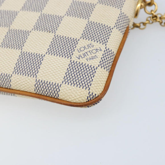 LOUIS VUITTON Damier Azur Pochette Mira MM Accessoire etui N60027 Auth bs34317A