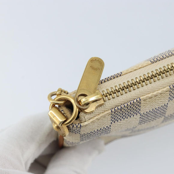 LOUIS VUITTON Damier Azur Pochette Mira MM Accessory Pouch N60027 Auth bs34317A