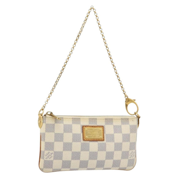 LOUIS VUITTON Damier Azur Pochette Mira MM Accessory Pouch N60027 Auth bs34317A