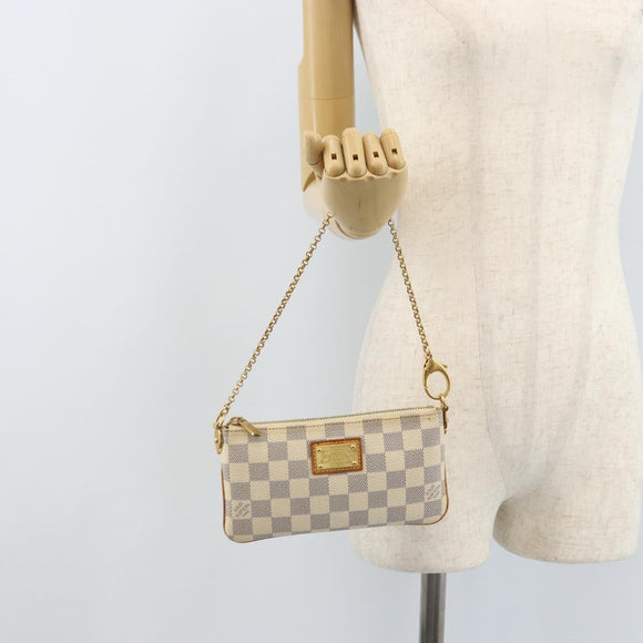 LOUIS VUITTON Damier Azur Pochette Mira MM Accessory Pouch N60027 Auth bs34317A