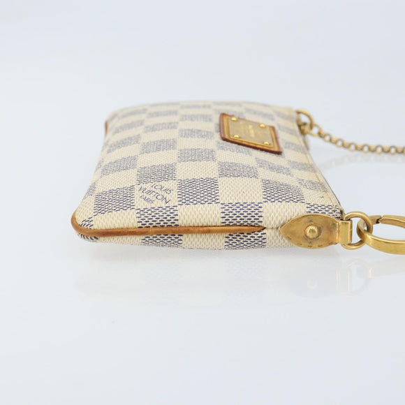 LOUIS VUITTON Damier Azur Pochette Mira MM Accessory Pouch N60027 Auth bs34317A