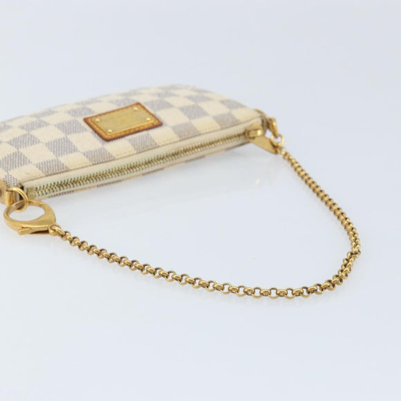 LOUIS VUITTON Damier Azur Pochette Mira MM Accessory Pouch N60027 Auth bs34317A