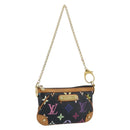 LOUIS VUITTON Multicolor Pochette Mira PM Pouch Black M60099 LV Auth bs34318A-1