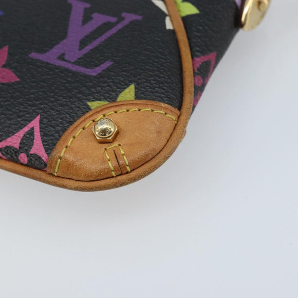 LOUIS VUITTON Multicolor Pochette Mira PM Pouch Black M60099 LV Auth bs34318A