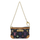 LOUIS VUITTON Multicolor Pochette Mira PM Pouch Black M60099 LV Auth bs34318A-2