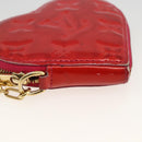 LOUIS VUITTON Vernis Porte Monnaie Coeur Coin Purse Rose Pop M93657 Auth bs34319-14
