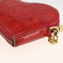 LOUIS VUITTON Vernis Porte Monnaie Coeur Coin Purse Rose Pop M93657 Auth bs34319-15