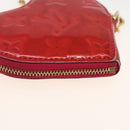 LOUIS VUITTON Vernis Porte Monnaie Coeur Coin Purse Rose Pop M93657 Auth bs34319-16
