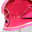 LOUIS VUITTON Vernis Porte Monnaie Coeur Coin Purse Rose Pop M93657 Auth bs34319-11