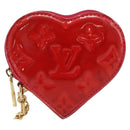 LOUIS VUITTON Vernis Porte Monnaie Coeur Coin Purse Rose Pop M93657 Auth bs34319-13