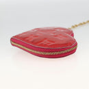 LOUIS VUITTON Vernis Porte Monnaie Coeur Coin Purse Rose Pop M93657 Auth bs34319-3