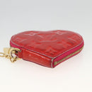 LOUIS VUITTON Vernis Porte Monnaie Coeur Coin Purse Rose Pop M93657 Auth bs34319-5