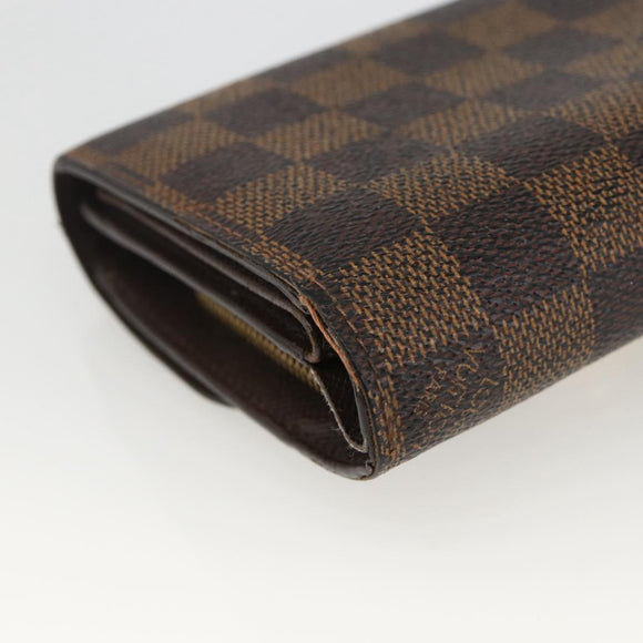 LOUIS VUITTON Damier Ebene Portefeuille Joy Bifold Wallet N60034 LV Auth bs34321
