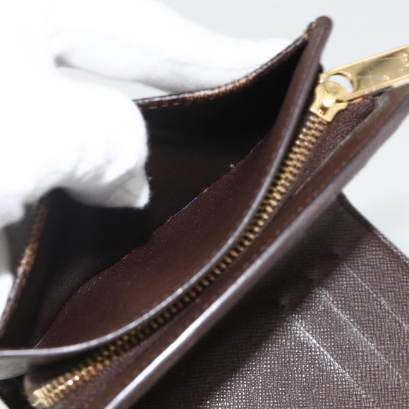 LOUIS VUITTON Damier Ebene Portefeuille Joy Bifold Wallet N60034 LV Auth bs34321