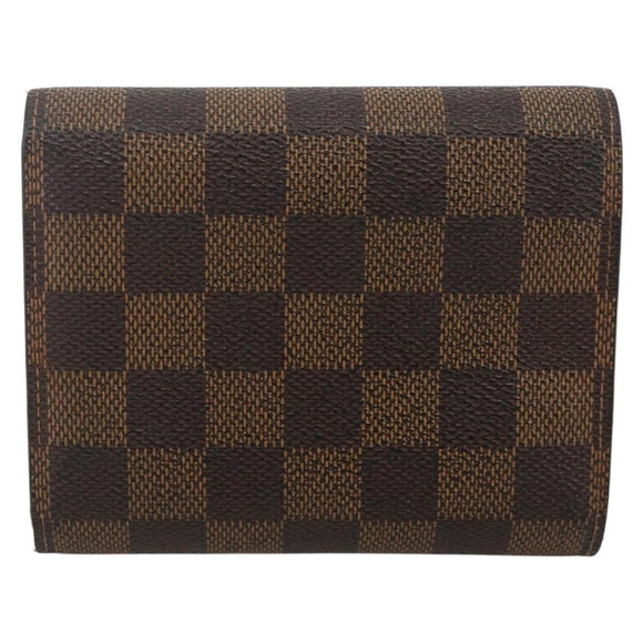 LOUIS VUITTON Damier Ebene Portefeuille Joy Bifold Wallet N60034 LV Auth bs34321