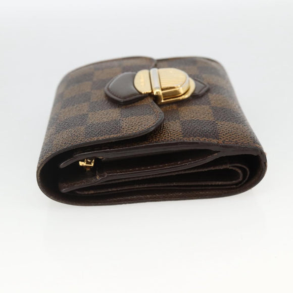 LOUIS VUITTON Damier Ebene Portefeuille Joy Bifold Wallet N60034 LV Auth bs34321
