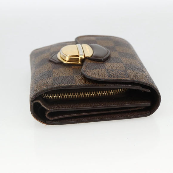 LOUIS VUITTON Damier Ebene Portefeuille Joy Bifold Wallet N60034 LV Auth bs34321