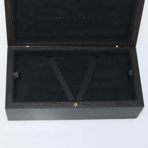 LOUIS VUITTON Case Set Pen Metal Wood Brown LV Auth bs34322