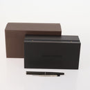 LOUIS VUITTON Case Set Pen Metal Wood Brown LV Auth bs34322-25