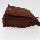 HERMES Fourre Tout Shoulder Bag Cotton Brown Silver Auth bs34324-3