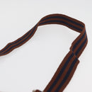HERMES Fourre Tout Shoulder Bag Cotton Brown Silver Auth bs34324-14