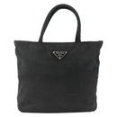 PRADA Hand Bag Nylon Black Silver Auth bs34325-13