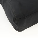 PRADA Chain Tote Bag Nylon Black Silver Auth bs34326-16