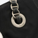 PRADA Chain Tote Bag Nylon Black Silver Auth bs34326-20