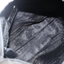 PRADA Chain Tote Bag Nylon Black Silver Auth bs34326-9