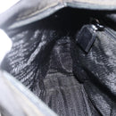 PRADA Chain Tote Bag Nylon Black Silver Auth bs34326-23