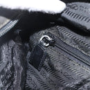 PRADA Chain Tote Bag Nylon Black Silver Auth bs34326-24