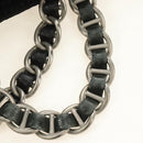 PRADA Chain Tote Bag Nylon Black Silver Auth bs34326-28